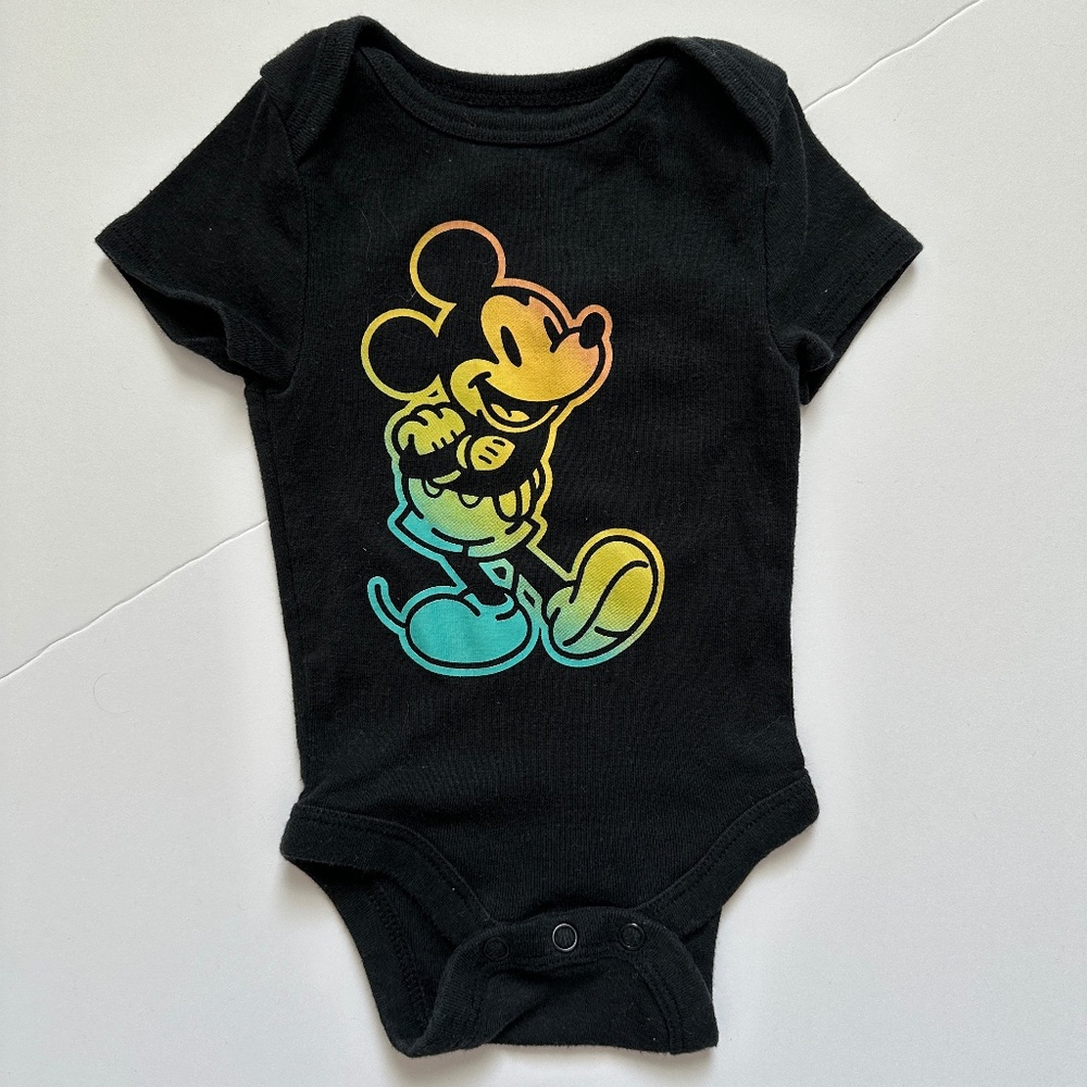 Disney Mickey Mouse Onesie Rainbow - Size NB